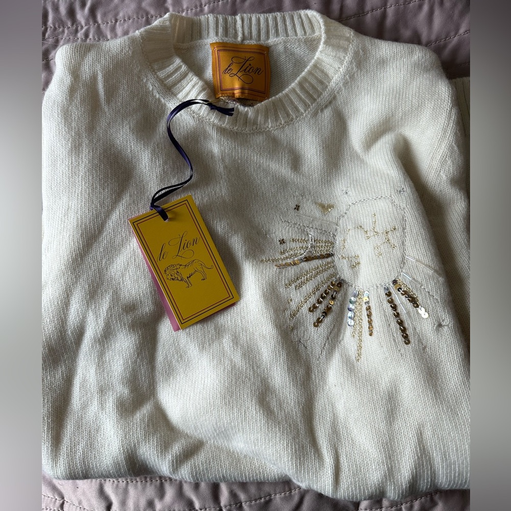 Le Lion zodiac sign astrology sweater wool NEW - Picture 2 of 14